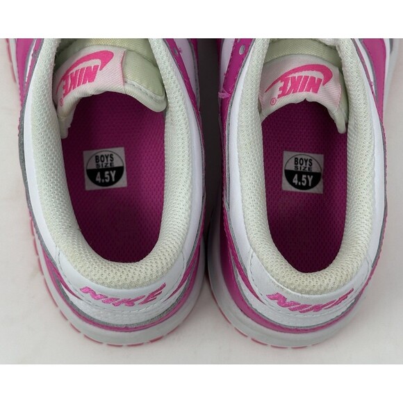 Nike Dunk Low Laser Fuchsia Sneakers 4.5Y Women’s 6 Pink GS Shoes FB9109-102 - Picture 5 of 12